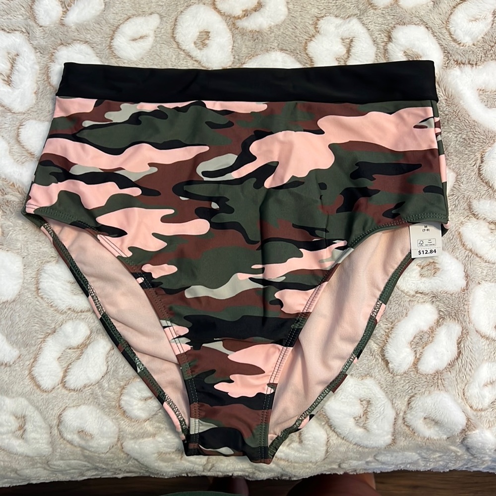 High waisted bathing suit bottoms